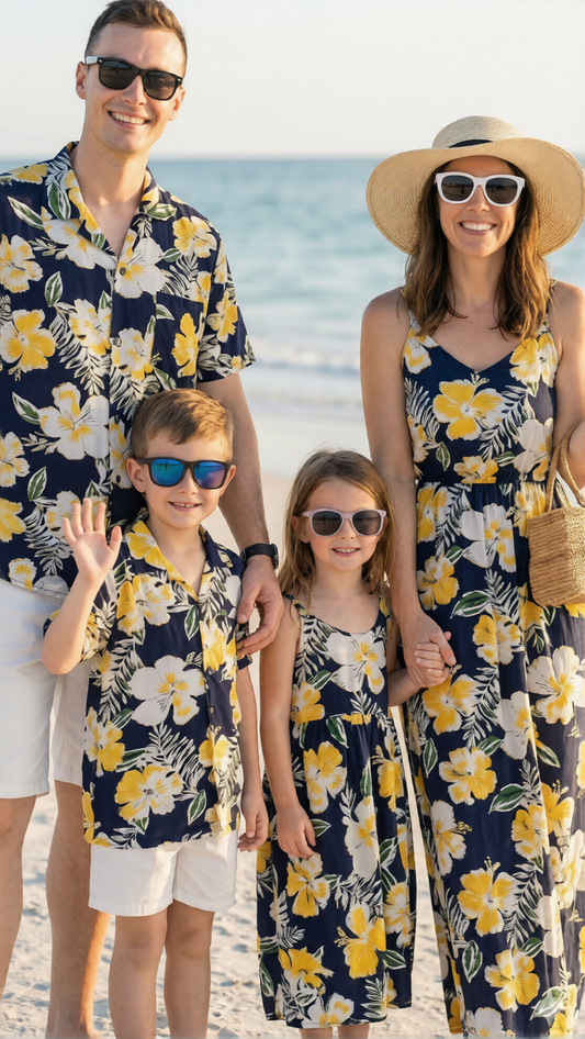 Product image of family matching matching sets with floral print - matching swimsuit for family