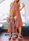 Mommy & Me Matching Rainbow Stripe Dress - dresslikemommy.com
