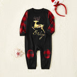 Family Matching Christmas Pajamas Elk Print - dresslikemommy.com