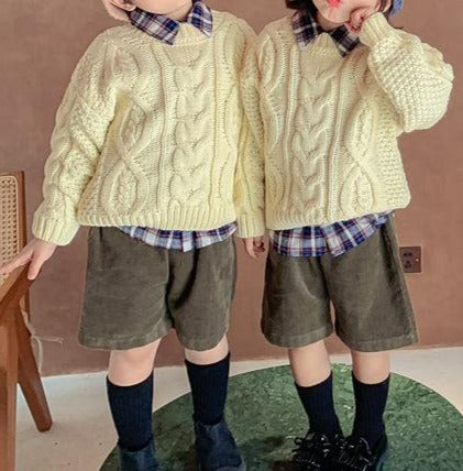 Family Matching Retro Knitted Pullover Sweater - dresslikemommy.com
