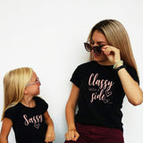 Matching T-Shirt Classy With A Side Of Sassy - dresslikemommy.com