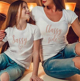 Matching T-Shirt Classy With A Side Of Sassy - dresslikemommy.com