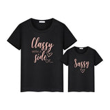 Matching T-Shirt Classy With A Side Of Sassy - dresslikemommy.com