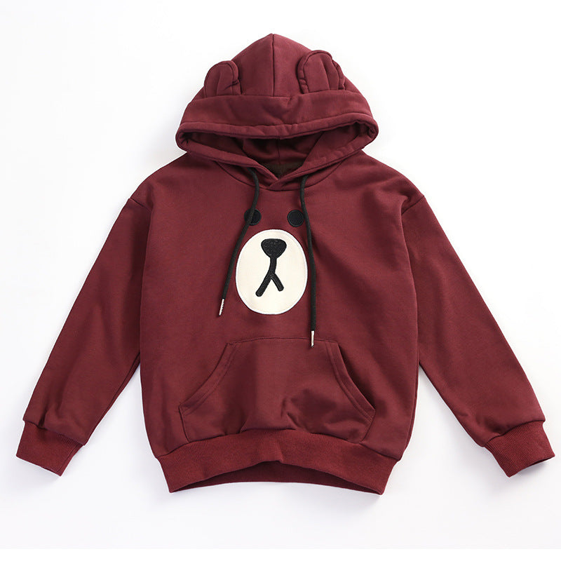 Family Matching Thick Hooded Sweater Bear Face - dresslikemommy.com