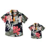 Dad and Son Matching Hawaiian Floral Shirts: Perfect for Father-Son Bonding-Family Matching-dresslikemommy.com