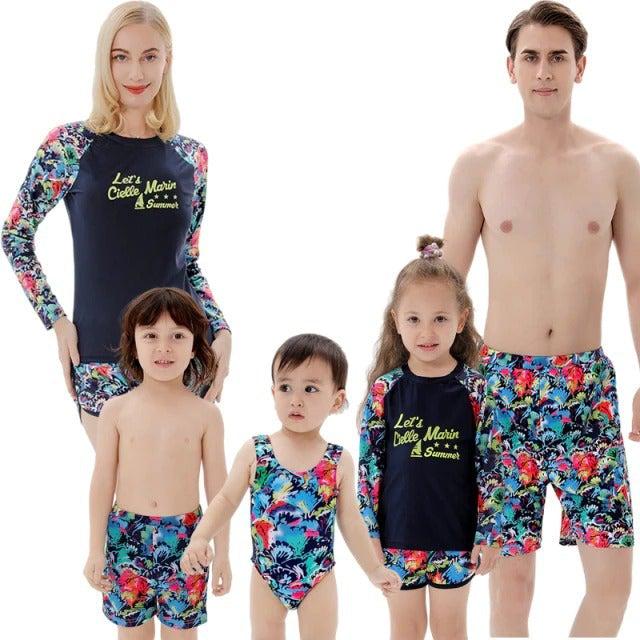 Family Matching Bathing Suits Swimwear
