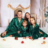 Family Matching Long-sleeved Silk Pajamas-Family Matching-dresslikemommy.com