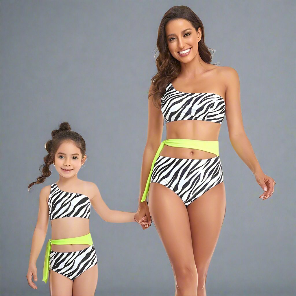 Product image of mommy and me swimsuits with matching style