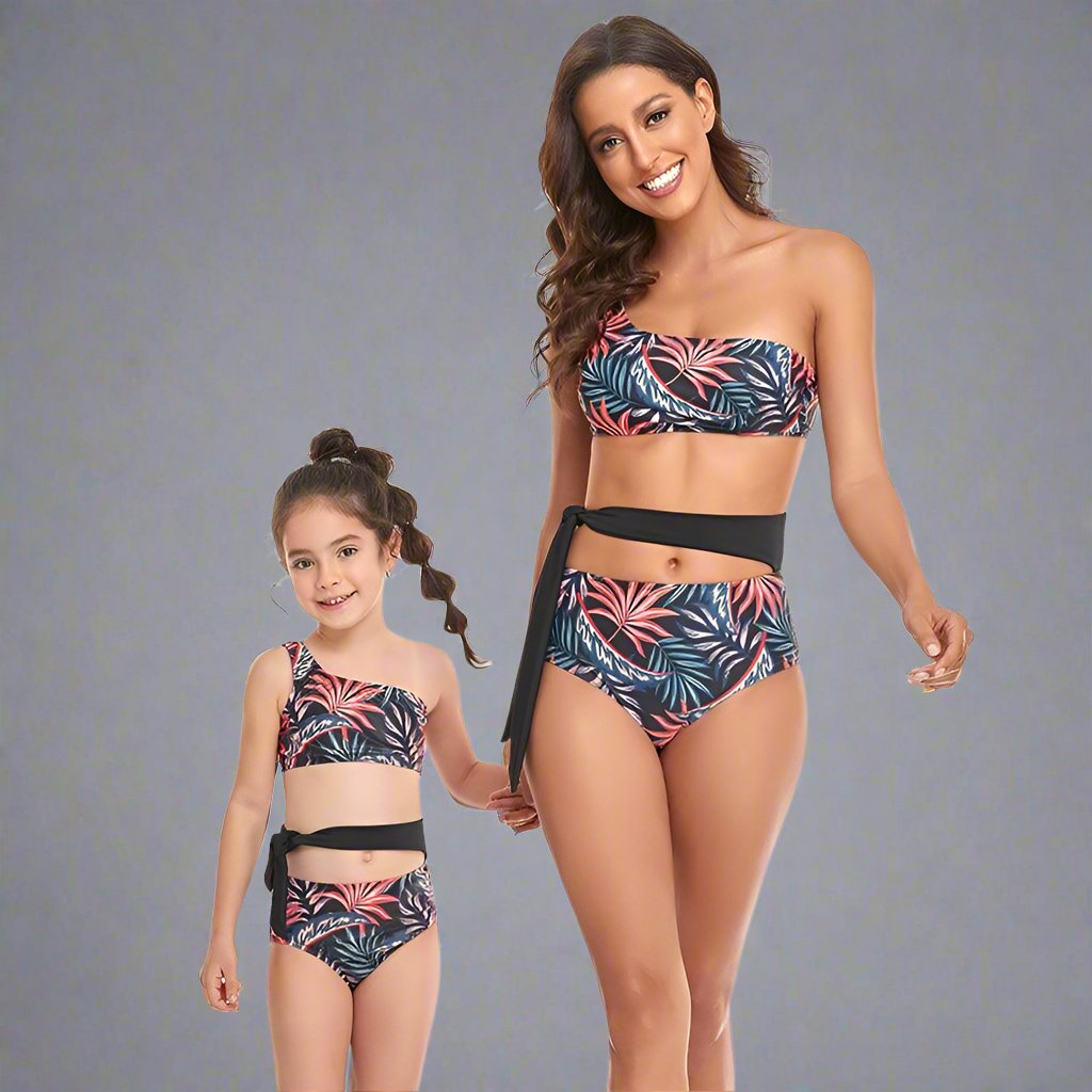 Fashion Matching Mother & Child Swimsuit-Swimsuits-dresslikemommy.com