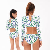 Matching Mommy & Me Leaves Print Swimsuit-Swimsuits-dresslikemommy.com