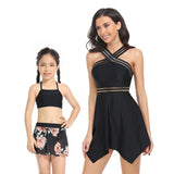 Matching Mommy and Me Two-Piece Tankini Swimsuit Set-Swimsuits-dresslikemommy.com