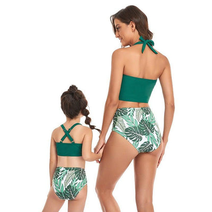 Mom & Child Matching Two Piece Swimsuit-Swimsuits-dresslikemommy.com