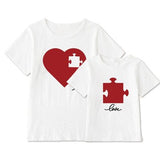 Matching T-Shirt Heart Puzzle Piece - dresslikemommy.com