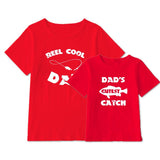 Dad's Cutest Catch Reel Cool Dad T-shirt - dresslikemommy.com