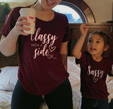 Matching T-Shirt Classy With A Side Of Sassy - dresslikemommy.com
