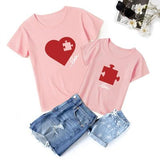 Matching T-Shirt Heart Puzzle Piece - dresslikemommy.com