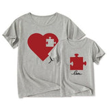 Matching T-Shirt Heart Puzzle Piece - dresslikemommy.com