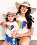 Matching T-Shirt Colorful Heart Mommy & Me - dresslikemommy.com