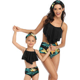 Matching Two Pieces Bikini Ruffle Swimsuit - dresslikemommy.com