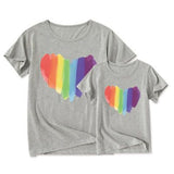 Matching T-Shirt Colorful Heart Mommy & Me - dresslikemommy.com