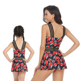 One-Piece Swimsuit with Swim Skirt for Women and Girls-Swimsuits-dresslikemommy.com