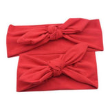 Baby and Mommy Top Knotted Headband Red Set - dresslikemommy.com