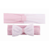 Baby & Mommy Knotted Hairband Pink White Set - dresslikemommy.com