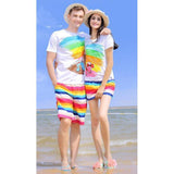Family matching rainbow short + T-shirt Set - dresslikemommy.com