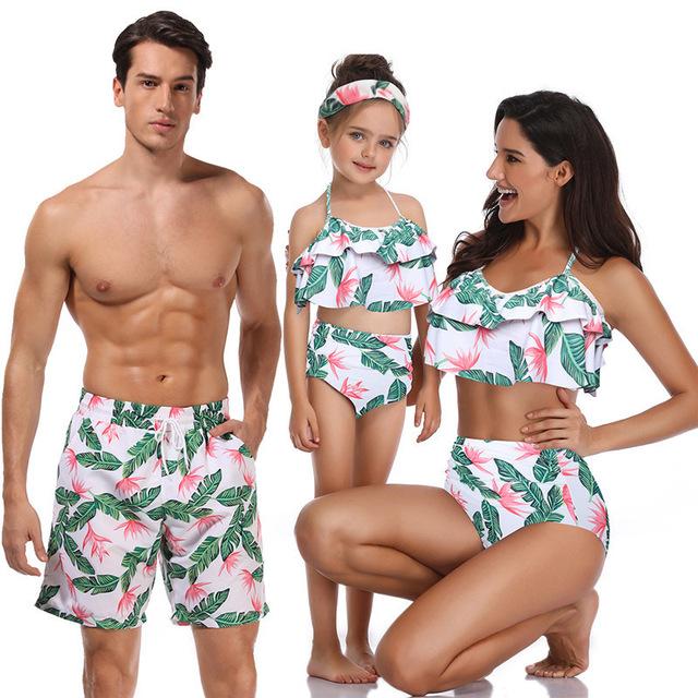 Family Matching Tropical Swimsuits - dresslikemommy.com