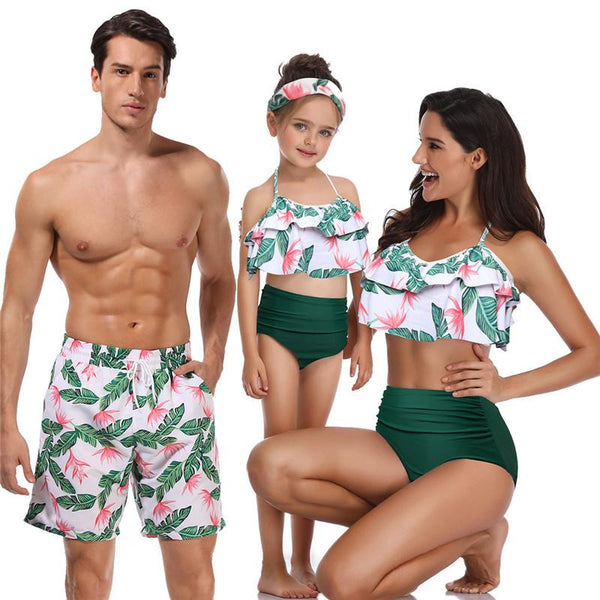 Family Matching Tropical Swimsuits - dresslikemommy.com