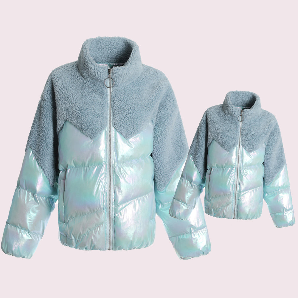 Matching Mommy & Me Splicing Winter Coat - dresslikemommy.com