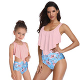 Matching Asymmetric Ruffle Bikini Swimsuit - dresslikemommy.com