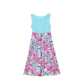 Matching Mother Daughter Blue Floral Maxi Dress - dresslikemommy.com