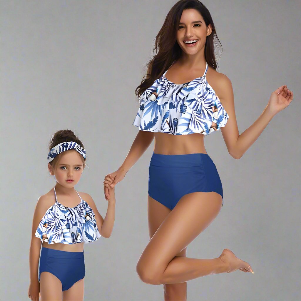 Matching Ruffle High Waist Bikini - dresslikemommy.com