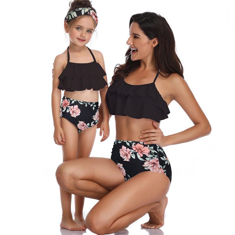 Matching Ruffle High Waist Bikini - dresslikemommy.com