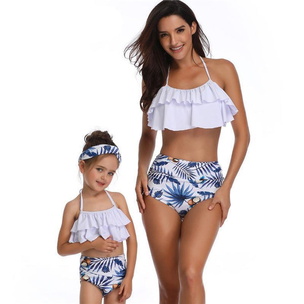 Matching Ruffle High Waist Bikini - dresslikemommy.com