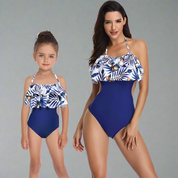 Matching Ruffle One-Piece Swimsuit - dresslikemommy.com