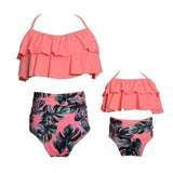 Matching Swimwear Mother & Daughter Pink Gray - dresslikemommy.com
