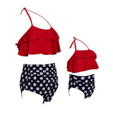 Matching Swimwear Mother & Daughter Red Polka - dresslikemommy.com