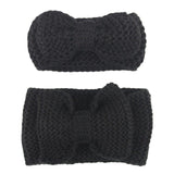 Mom and Me Matching Cotton Knot Headband Black Set - dresslikemommy.com