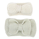 Mom and Me Matching Cotton Knot Headband White Set - dresslikemommy.com
