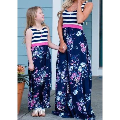 Mom & Me Sleeveless Floral Maxi Dress - dresslikemommy.com