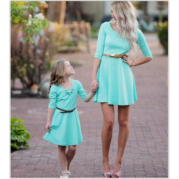 Mother And Daughter Light Blue Dress - dresslikemommy.com