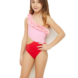 One Shoulder Matching Swimsuit - dresslikemommy.com