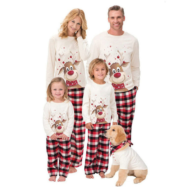 Matching Christmas Pajamas Deer Plaid Set - dresslikemommy.com