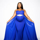 Maternity Dresses Sweet Heart Chiffon Cloak Maxi Gown - dresslikemommy.com
