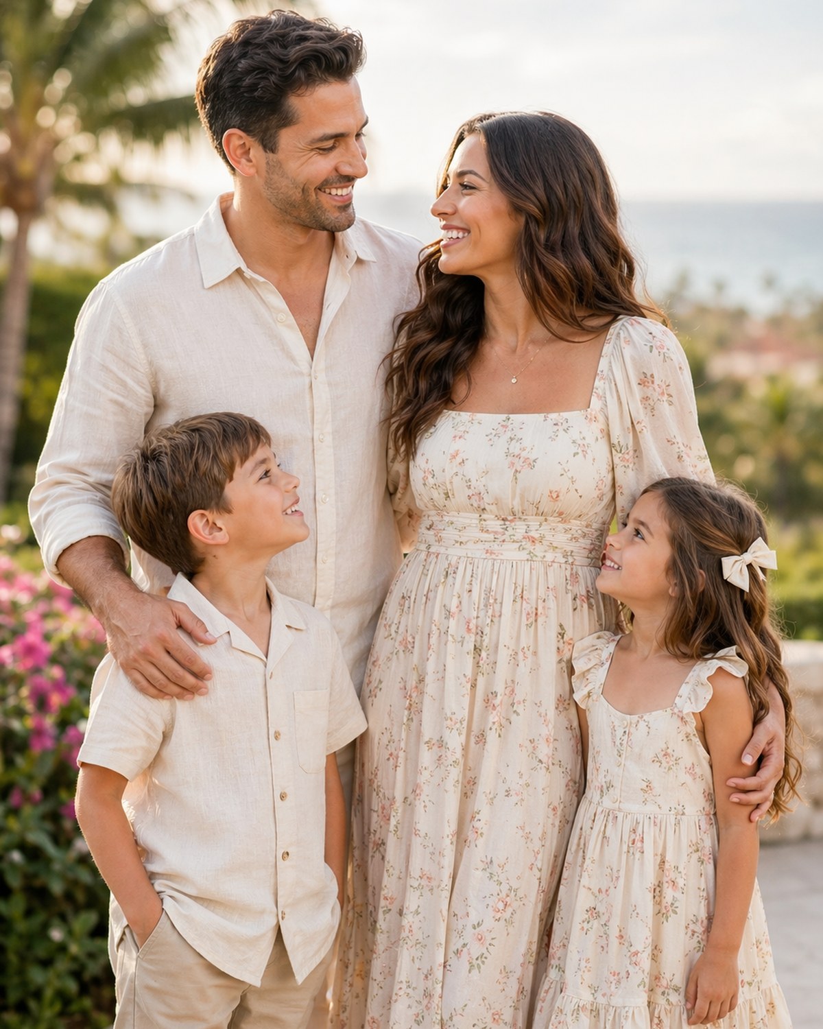Comment composer des tenues assorties pour toute la famille pour des photos de printemps